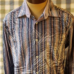 Bugatchi Uomo Button Front Long Sleeve Shirt